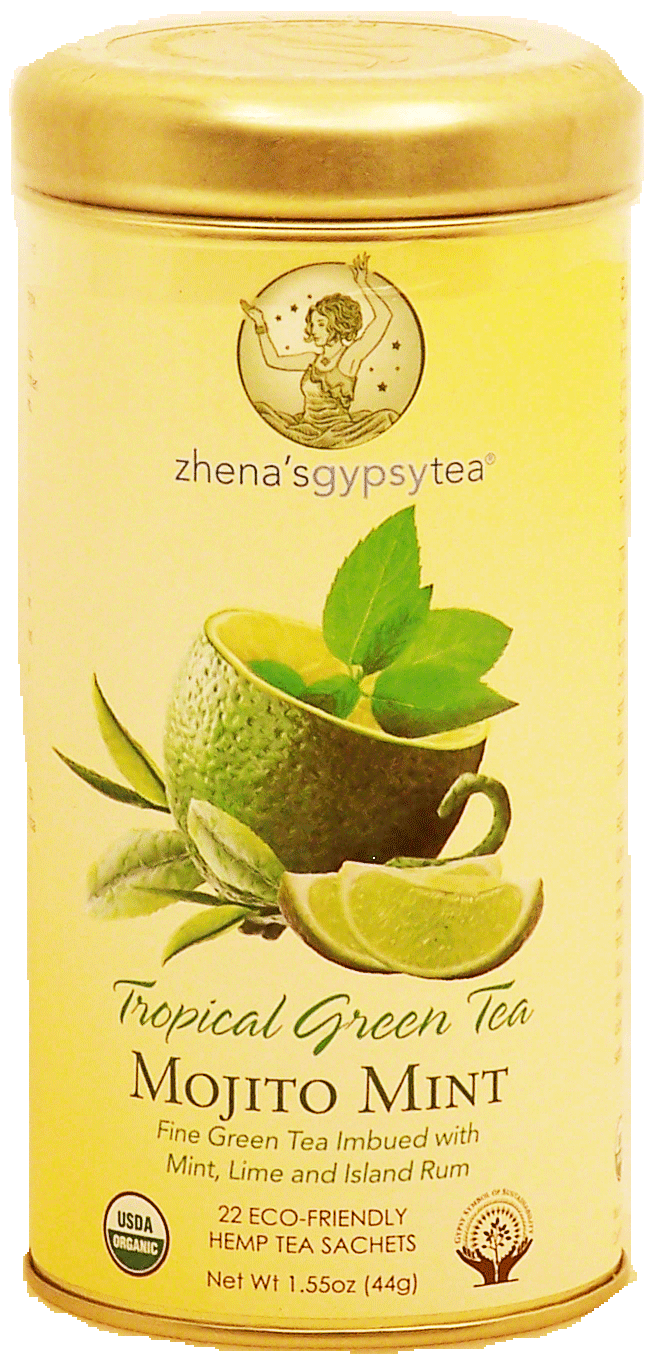 Zhena's gypsy tea mojito mint tropical green tea, 22-sachets Full-Size Picture